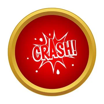 Crash comic explosion sound effect pop art icon イラスト素材