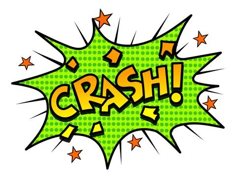 Crash comic sounds effect background sound burst Stock Illustration