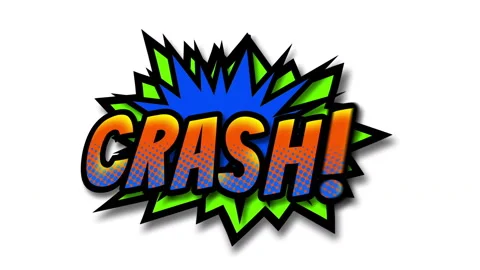 Crash Comic speech bubble expression. Pop art background isolated with chroma 스톡 동영상 104927178