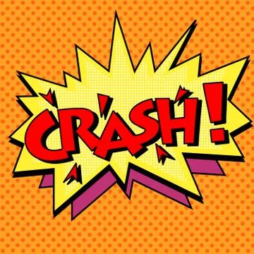 Crash comic text bubble Stock Illustration