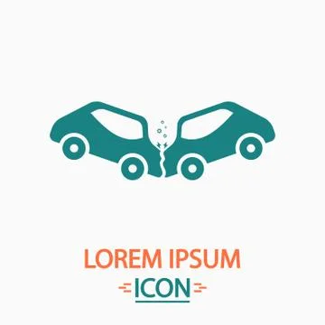 Crash computer symbol Stock Illustration