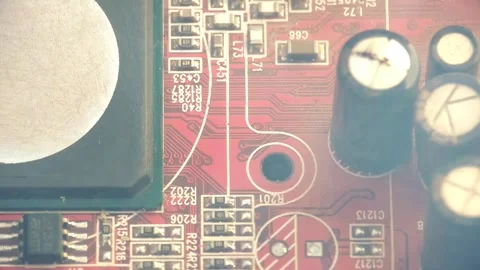 Crash electronic components. Computer technology 4K footage in slow motion. Stock Footage 266806362