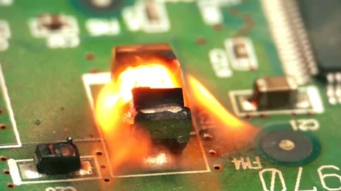 Crash electronic components. Computer technology 4K footage in slow motion. Stock Footage 266806441