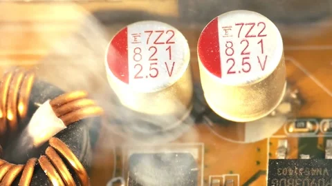 Crash electronic components. Computer technology 4K footage in slow motion. Stock Footage 266806508