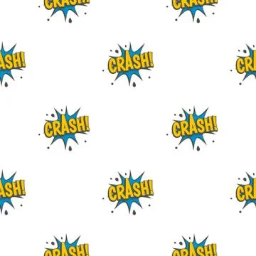 Crash, explosion speech bubble pattern seamless Stock Illustration