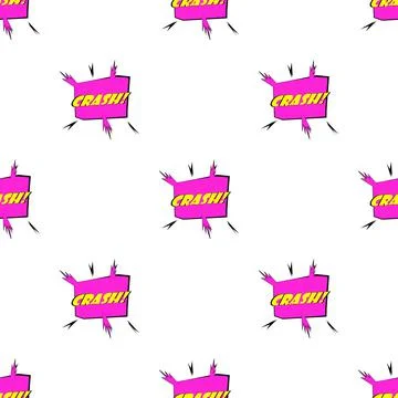 Crash, explosion speech bubble pattern seamless vector 스톡 일러스트