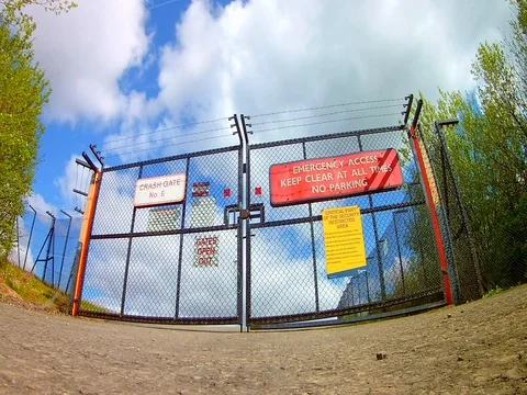 Crash Gate Stock Footage 75075474