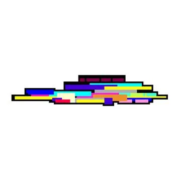Crash glitch error pixel art vector illustration Stock Illustration