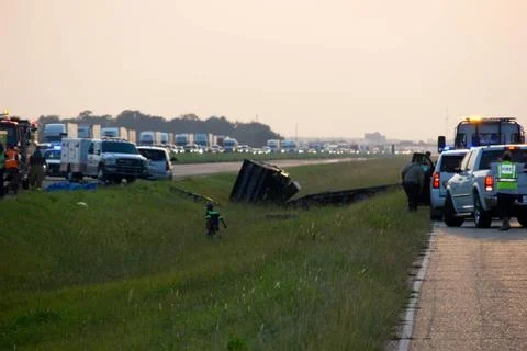 Crash in Median Stock Photos