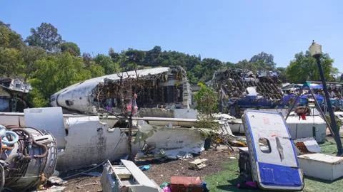 Crash plane Foto stock