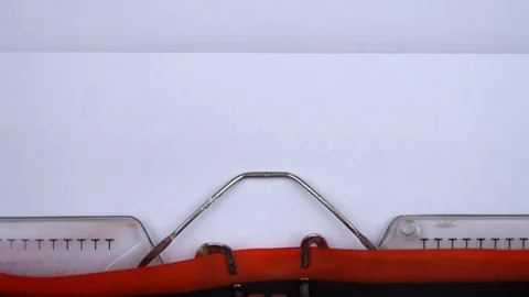 Crash report - phrase printed on an old typewriter in red letters, close up Stock Footage 126510347
