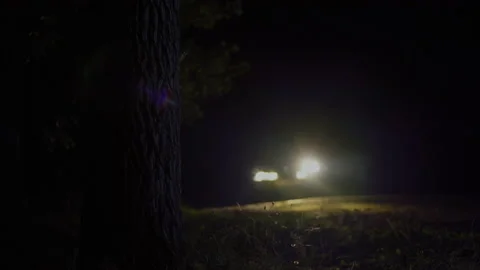 Crash Scene with Severely Damaged Burning and Smoking Car Stock Footage 167338211