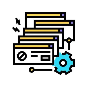 Crash system color icon vector illustration イラスト素材