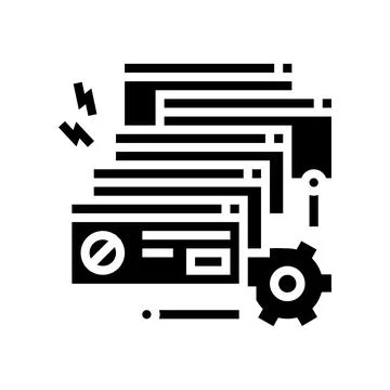 Crash system glyph icon vector illustration Stock Illustration