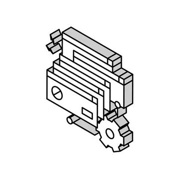 Crash system isometric icon vector illustration Stock Illustration