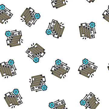 Crash system vector seamless pattern 스톡 일러스트