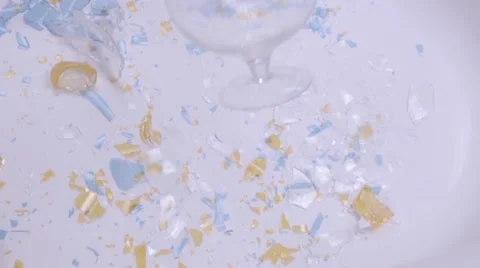 Crash test of the bath in slow motion Stock Footage 67857121