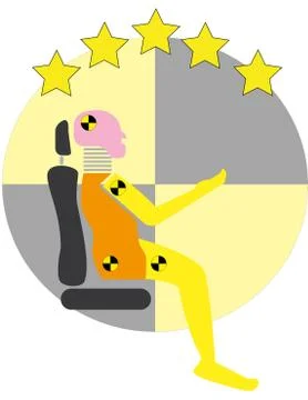 Crash test dummy Stockillustratie