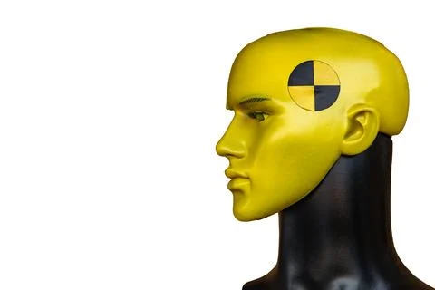 Crash Test Dummy, mannequin head, human imitation, robot, artificial intell.. Stock Photos