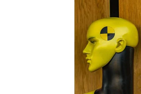 Crash Test Dummy, mannequin head, human imitation, artificial intelligence,.. Stock Photos