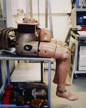 Crash test dummy in a workshop, Germany Stock Photos