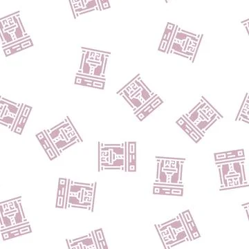 Crash test glyph vector seamless pattern Stockillustratie