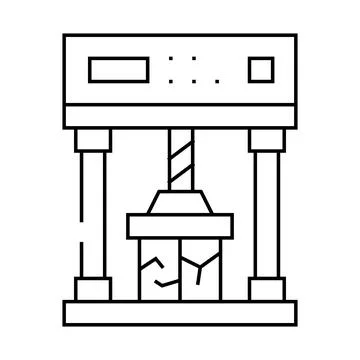 Crash test line icon vector illustration Illustrazione stock
