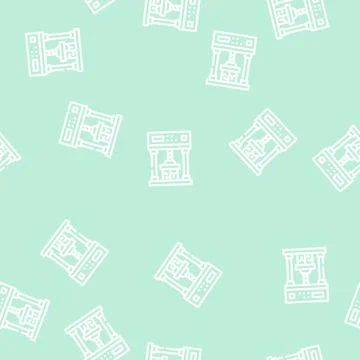Crash test line vector seamless pattern イラスト素材