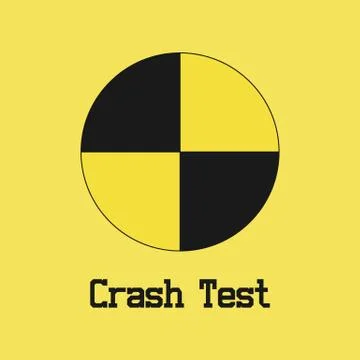 Crash test vector icon Stock Illustration