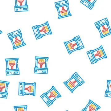 Crash test vector seamless pattern Illustrazione stock