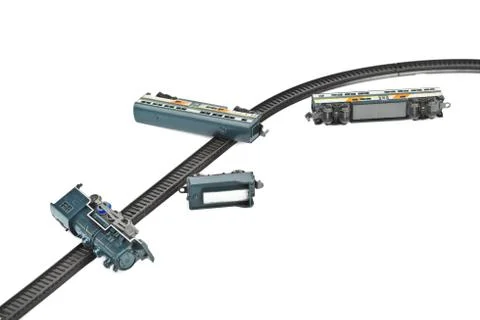 Crash toy train Stock Photos