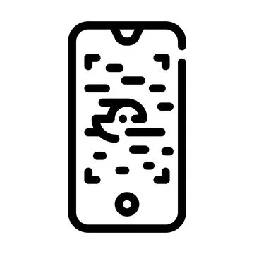 Crash viewfinder line icon vector illustration イラスト素材