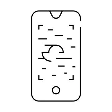 Crash viewfinder line icon vector illustration Stock Illustration
