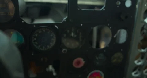 Crashed Airplain Gages 4K Cinimatic Video Slow Motion Stock Footage 124103794