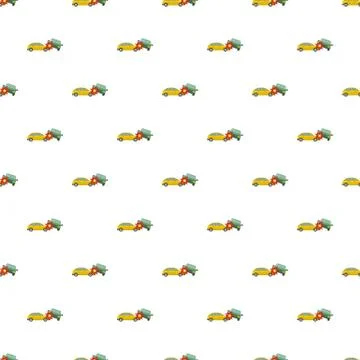 Crashed car pattern seamless Illustrazione stock