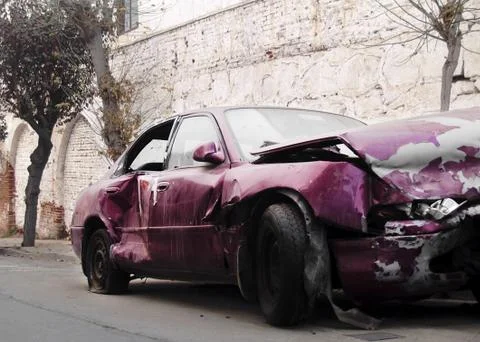 Crashed car Stock Photos