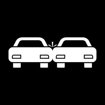 Crashed cars it is icon . Illustrazione stock