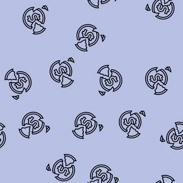 Crashed coin line seamless pattern イラスト素材