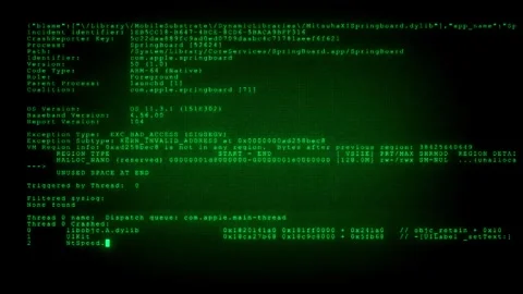 Crashed Computer Screen Message Stock Footage 263044549