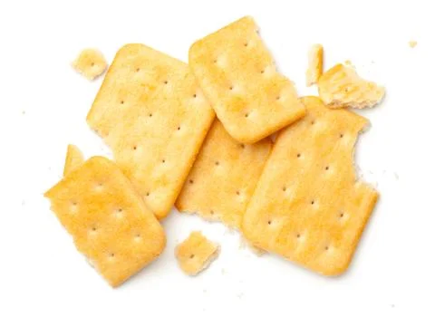 Crashed Crackers Isolated On White Background Stock Photos
