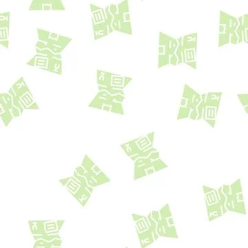 Crashed damage box glyph vector seamless pattern Illustrazione stock
