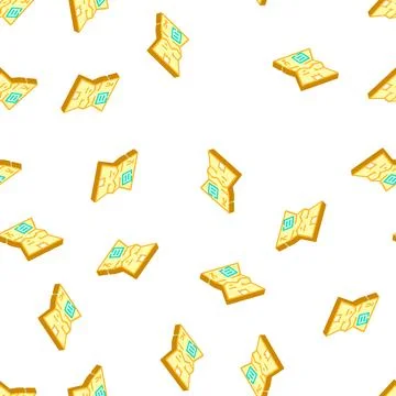 Crashed damage box isometric icon seamless pattern 库存插图