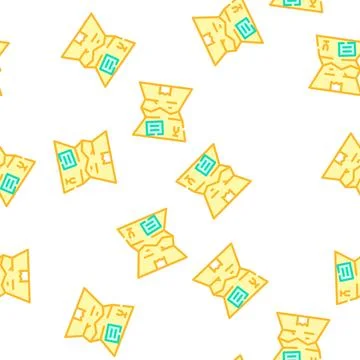 Crashed damage box vector seamless pattern 스톡 일러스트