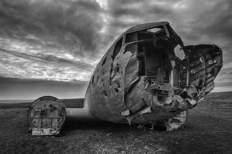 Crashed palne Foto stock