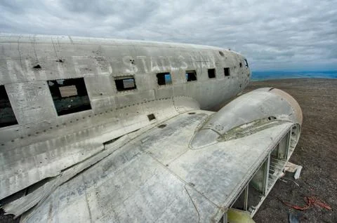 Crashed palne Foto stock