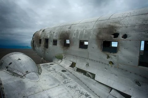 Crashed palne Stockfoto's