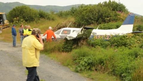 Crashed Plane Clean Up in Alaska (HD) c Video stock 8677824