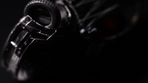 Crashed toy car on black background Stock Footage 170828284