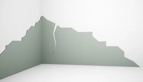 Crashed wall concept Stock Illustration