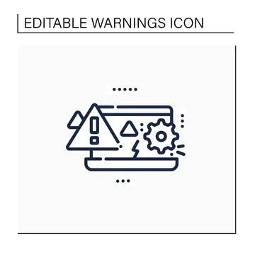 Crashes line icon Stockillustratie